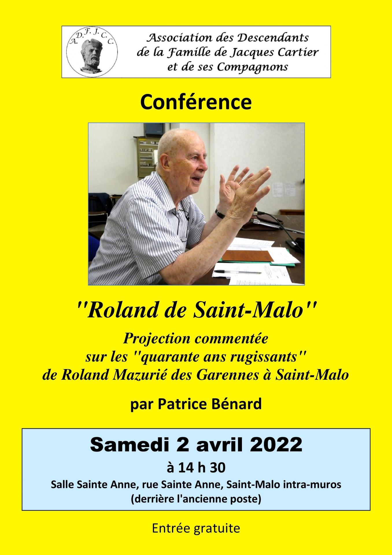 Adfjcc 2022 04 02 affiche conference patrice benard roland de saint malo numerique